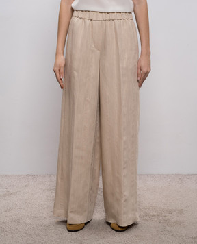 Peserico Бежеві штани з льоном A0405201920