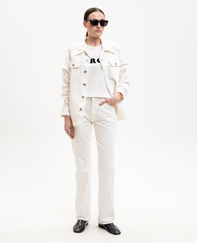 Maison Margiela MM6 Белая джинсовая куртка SH2AM0057M30071