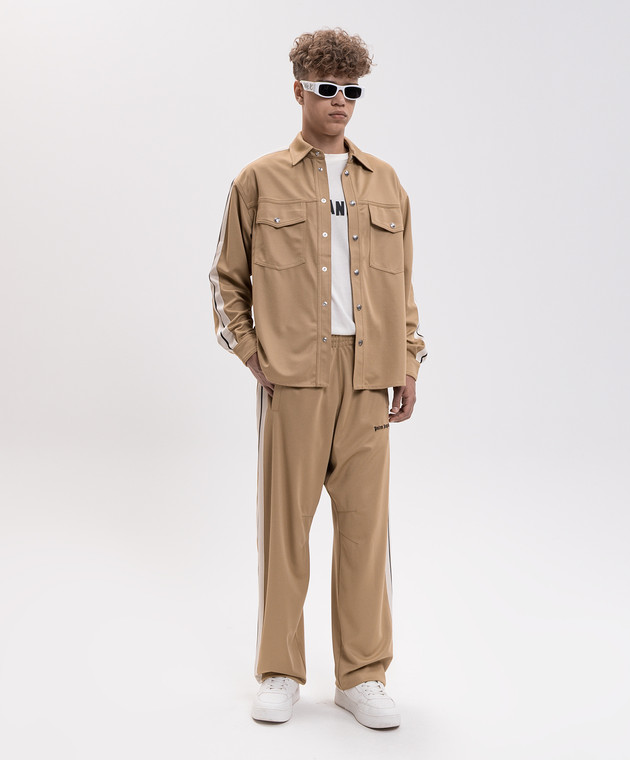 Palm Angels Бежеві спортивні штани PAMCJ005FB001 зображення 2