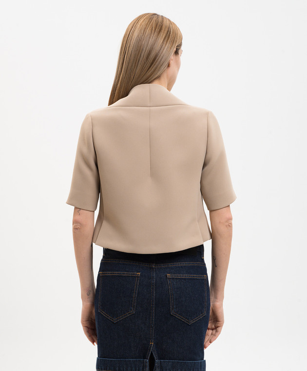 Khaite Коричневий жакет Franc з короткими рукавами 24624114 зображення 4