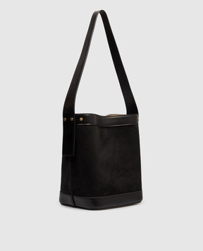 Versace Чорна замшева сумка бакет-бег Pivot 10234601A17850