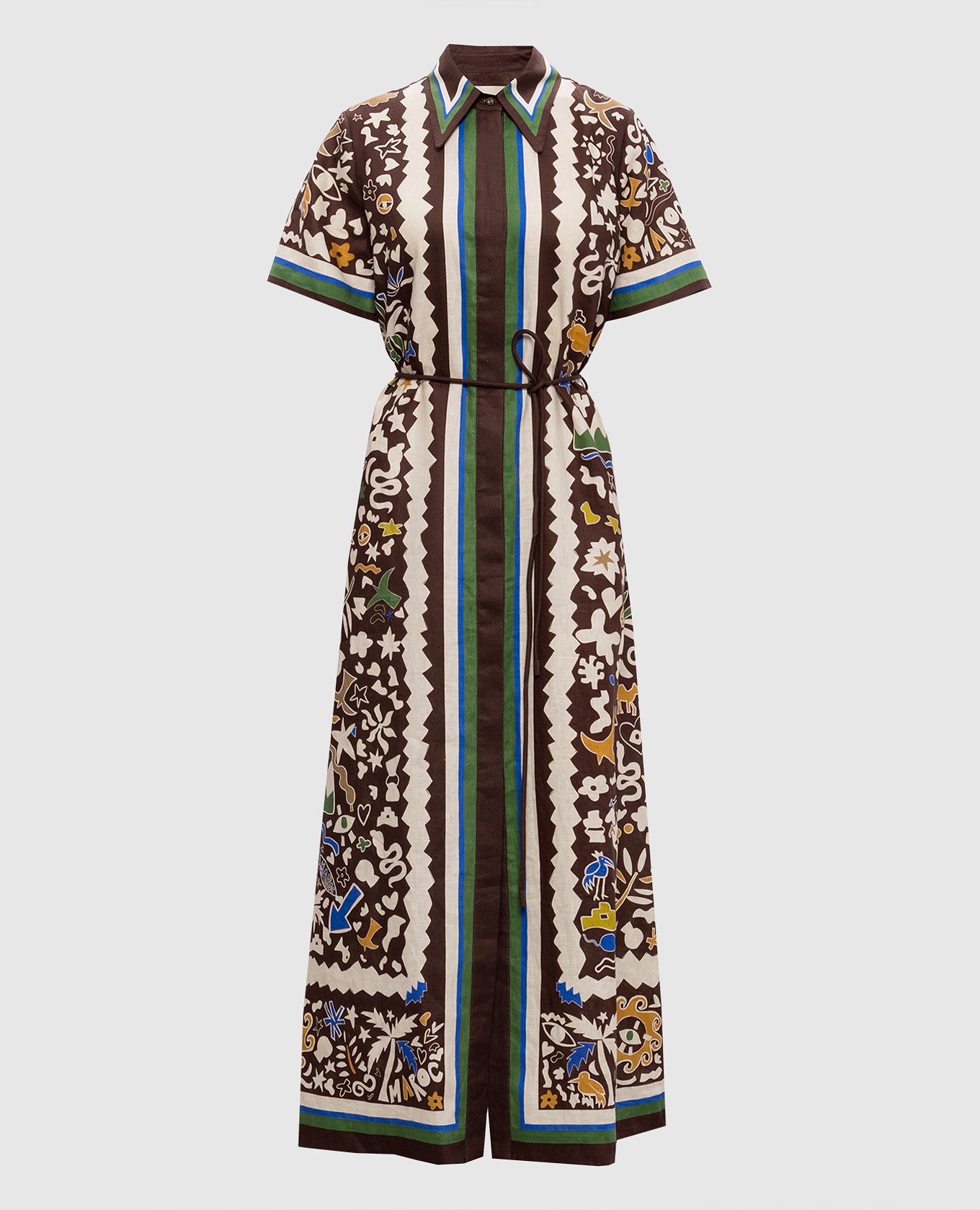 

Коричневое платье-рубашка Maroc, Коричневый, Повседневные платья