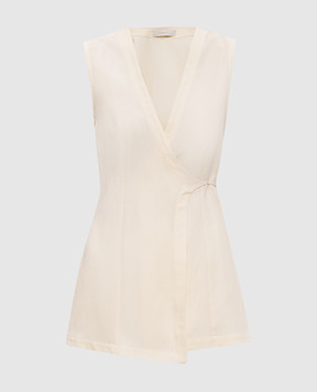 Faithfull Бежевий жилет Khai на запах з льоном FF4327LAE