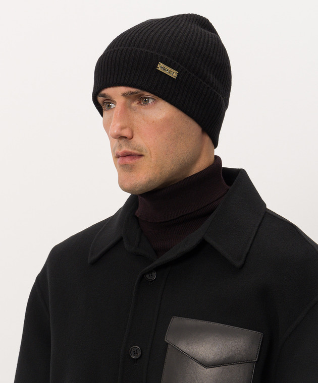 Mackage Черная шапка DAWSON с шерстью DAWSON изображение 2