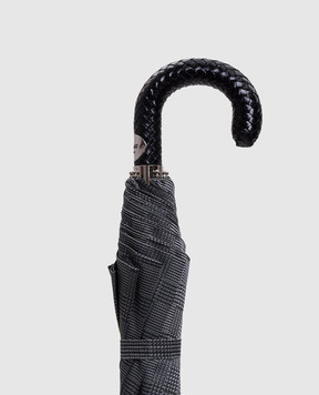 Pasotti Серый складной зонтик Milford в узор OMITUO64SMILFORD2