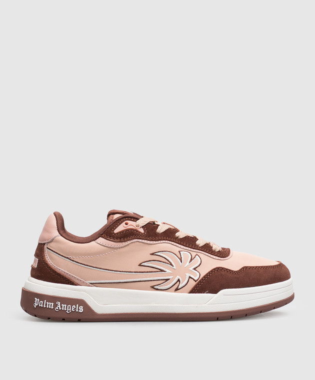 Palm Angels Розовые кроссовки с вышивкой эмблемы PAWIA001FB001