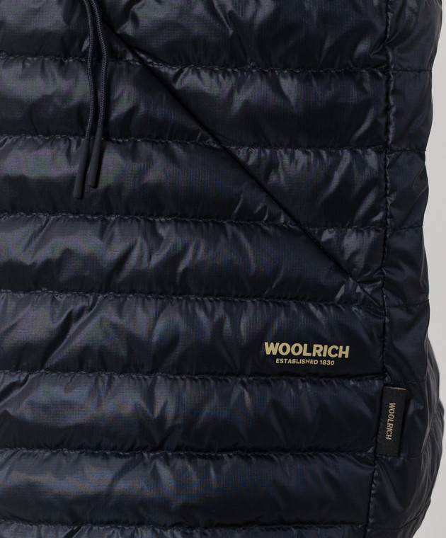 Woolrich Синя куртка з принтом логотипа CFWOOU2175MRUT5268 зображення 5