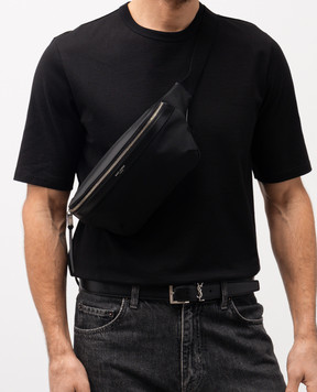 Saint Laurent Черная поясная сумка с логотипом 557831FAE94