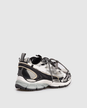 Off-White Сірі комбіновані кросівки Be Right Back з логотипом OWIA289C99FAB001