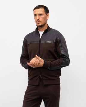 Stefano Ricci Коричневая спортивная куртка с шелком K808922R31T25470
