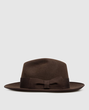Loro Piana Коричневий капелюх з вовни кролика та кашеміру FAO5332msh