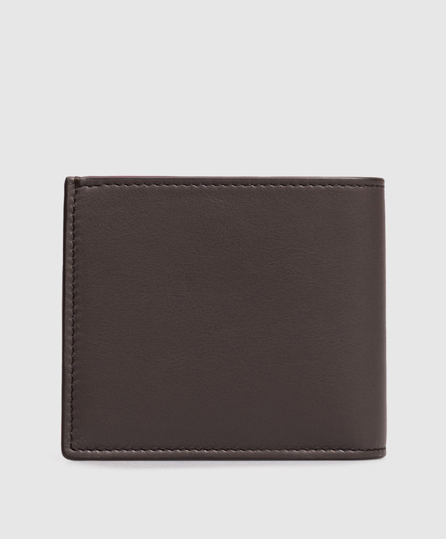 Brunello Cucinelli Коричневый кожаный портмоне Smooth с тиснением эмблемы MWZNBU006 изображение 2