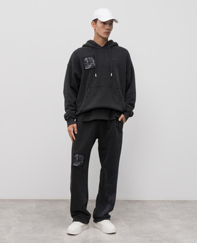 Off-White Сіре худі Faded Painting 44MBB085F5F00X