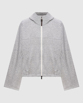 Brunello Cucinelli Серая меланжевая спортивная куртка MP991B2O06