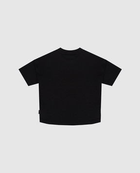 Palm Angels Дитяча чорна футболка з принтом PBAA002S26JER004