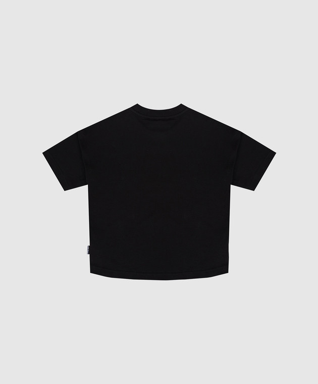 Palm Angels Дитяча чорна футболка з принтом PBAA002S26JER004 зображення 2