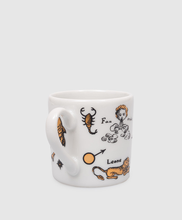 Fornasetti Белая фарфоровая чашка для кофе с блюдцем Astronomici P20Z300 изображение 3