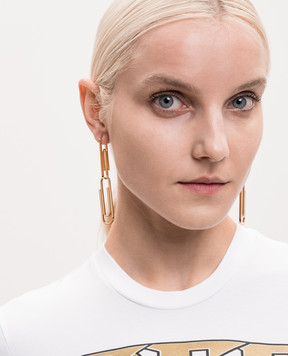 Off-White Золотые серьги Paperclip OWOD2ABS26MET001