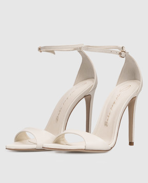 Babe Pay Pls Білі шкіряні босоніжки 223102KO