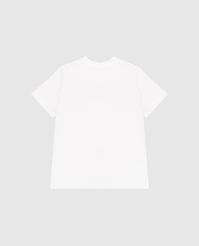 Dolce&Gabbana Дитяча біла футболка з монограмою логотипа DG L5JTOXG7P0J46