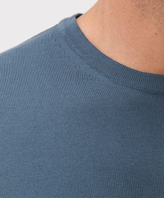 Woolrich Синя футболка з нашивкою логотипа CFWOKN0355MRUF0787 зображення 5