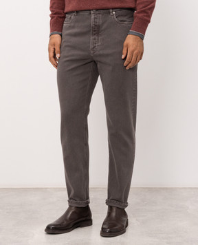 Brunello Cucinelli Серые джинсы с эмблемой M237PO2090