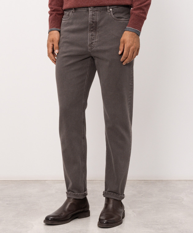 Brunello Cucinelli Сірі джинси з емблемою M237PO2090 зображення 3