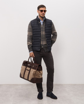 Brunello Cucinelli Синий пуховый жилет MV4081711