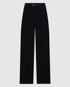 Juun.j Черные брюки с шерстью с поясом JW6221W025