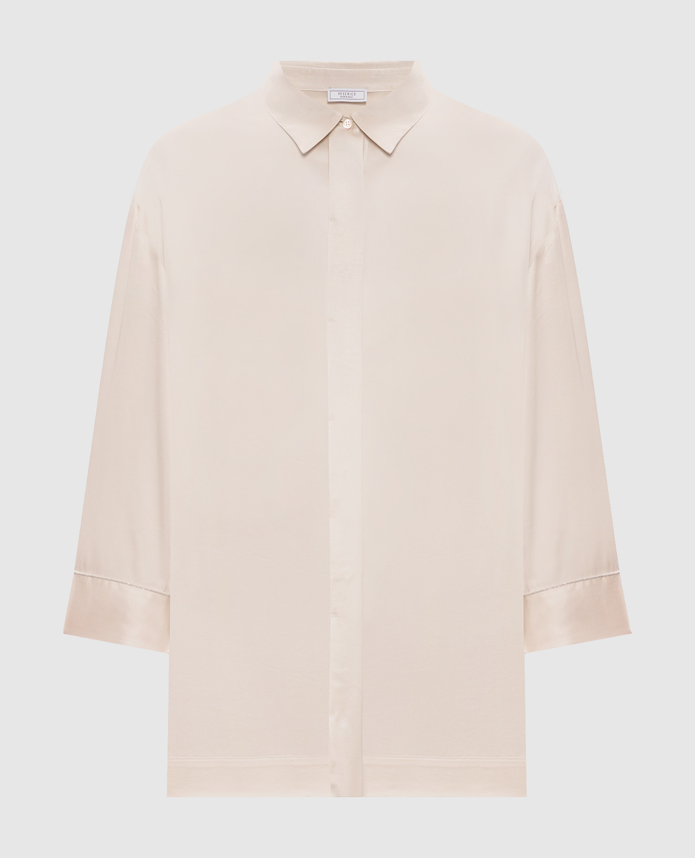 

Бежевая блуза с цепочкой мониль, Бежевый, Блузы