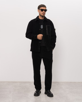 Stone Island Чорна футболка з принтом Low Infos L2S152100001S0480