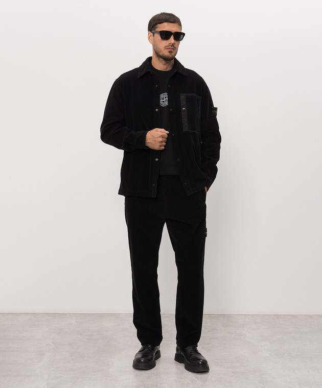 Stone Island Черная футболка с принтом Low Infos L2S152100001S0480 изображение 2