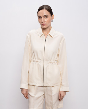 Woolrich Куртка кольору айворі з льоном CFWWOS2021FRUT3043