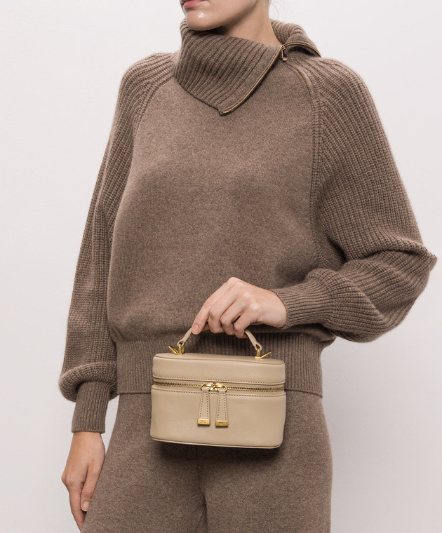 Twinset Коричневая кожаная сумка кросс-боди 262TD8170 изображение 2