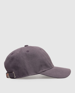 Max & Co Фиолетовая кепка с коноплей с вышивкой монограммы MCABASEBALL