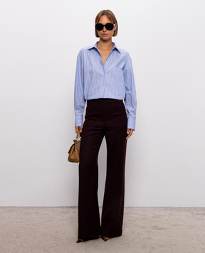 Victoria Beckham Блакитна сорочка Ellys в смужку 1326WSH007474G