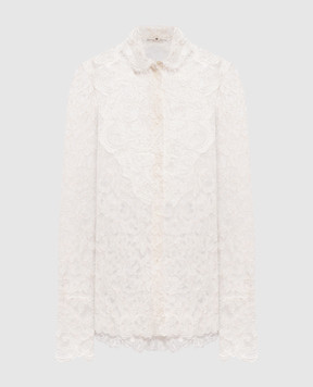 Ermanno Scervino Блуза из кружева цвета айвори D492K389APEXQ