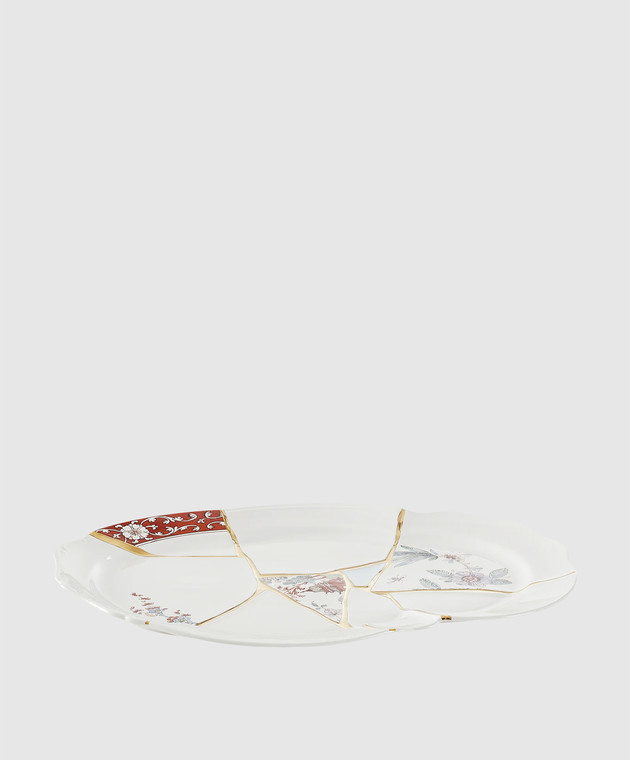 SELETTI Біле порцелянове блюдо Kintsugi 09655 зображення 2