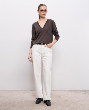 Loulou de Saison Коричневий пуловер JULIO з кашеміру JULIOLDS