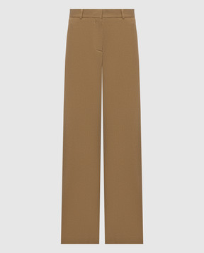 The Row Коричневі штани Dender із шовку 10768W2709