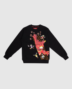 Sprayground Дитячий чорний світшот Get Out Bear SPY1425EBLK