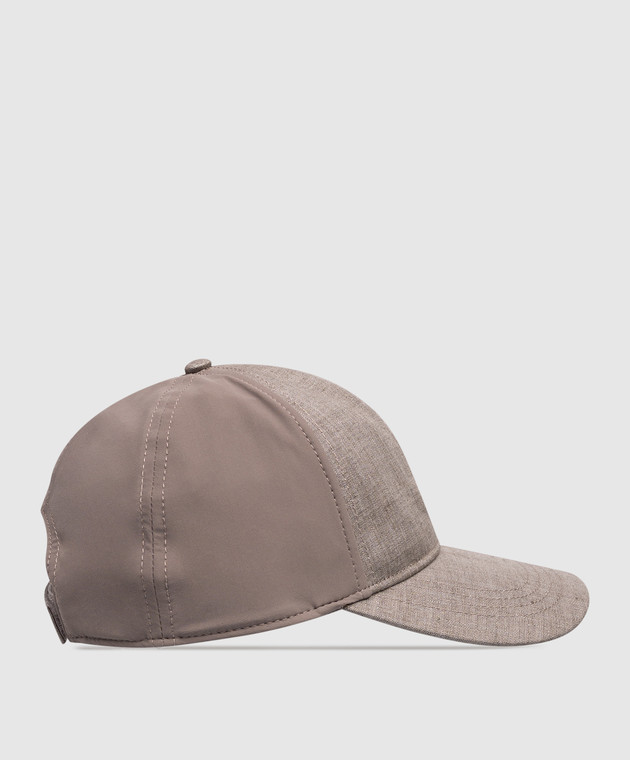 Sease Коричневая кепка с льном AC048TN147 изображение 3