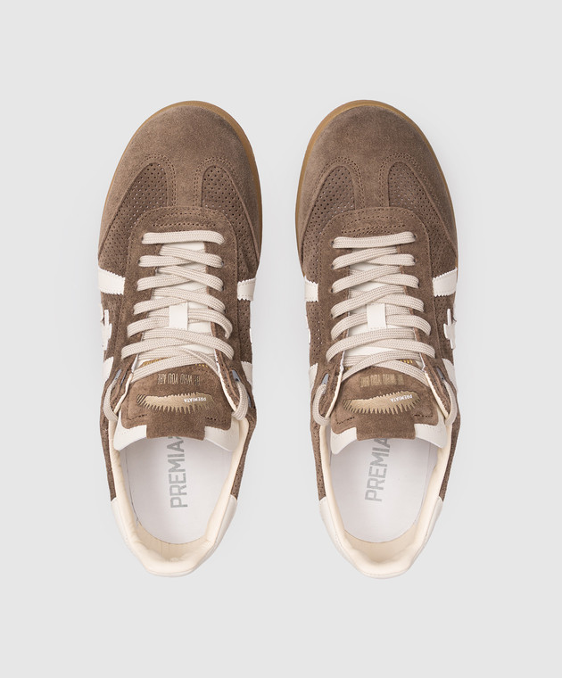 Premiata Коричневые замшевые кроссовки Bonnie BONNIE изображение 4