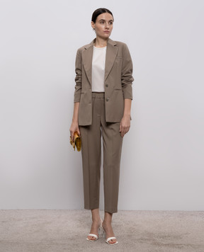 Peserico Штани кольору хакі з вовни A0407202584