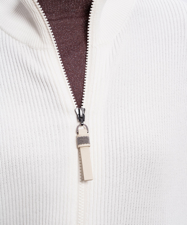 Brunello Cucinelli Білий кардиган M19194706P зображення 5