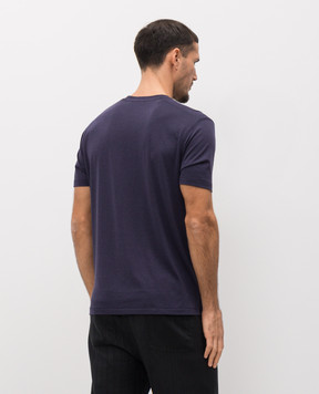 Tom Ford Синя футболка з монограмою логотипа JCS004JMT012