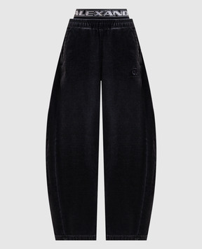 Alexander Wang Черные джинсы с эффектом наложения слоев UDC4264302