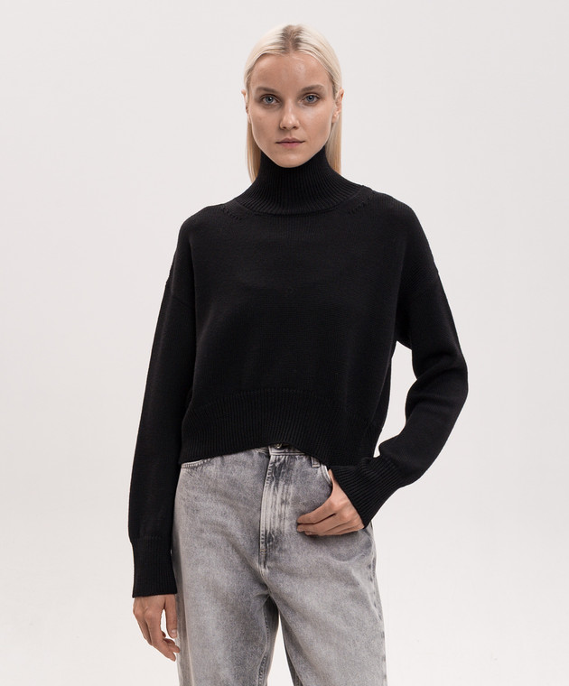 Dondup Чорний светр Dolcevita з вовни DT380M00796D002 зображення 3