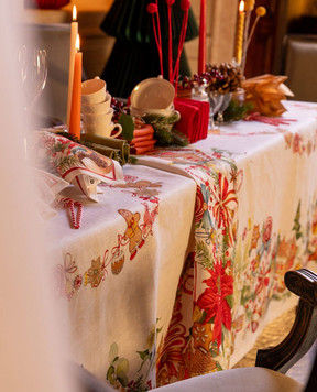 TESSITURA TOSCANA TELERIE Білий ранер MARZAPE з льону NT250118020067