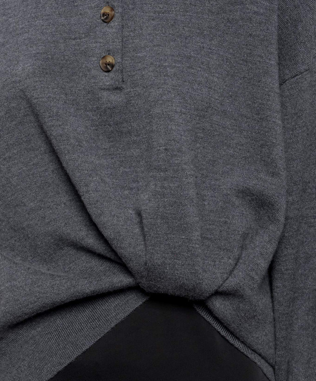 3.1 Phillip Lim Серое платье-поло F26170649UMC изображение 5